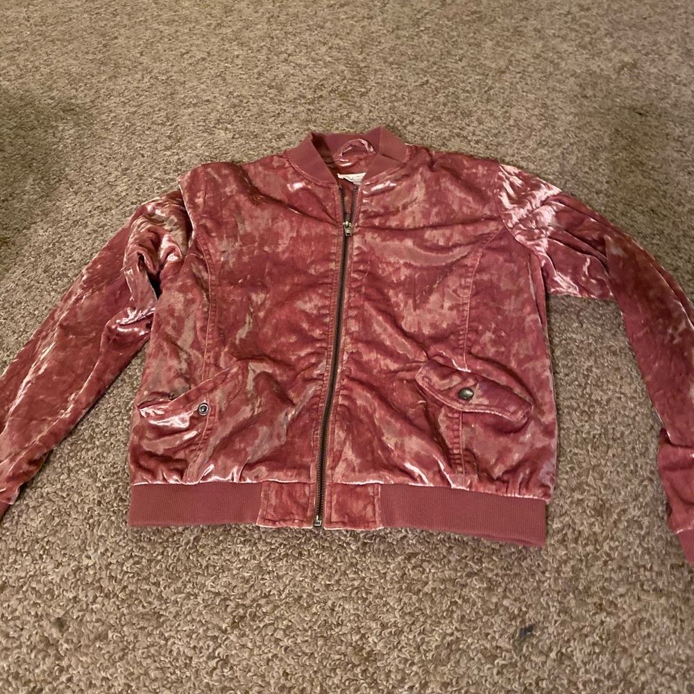 Pink velvet jacket